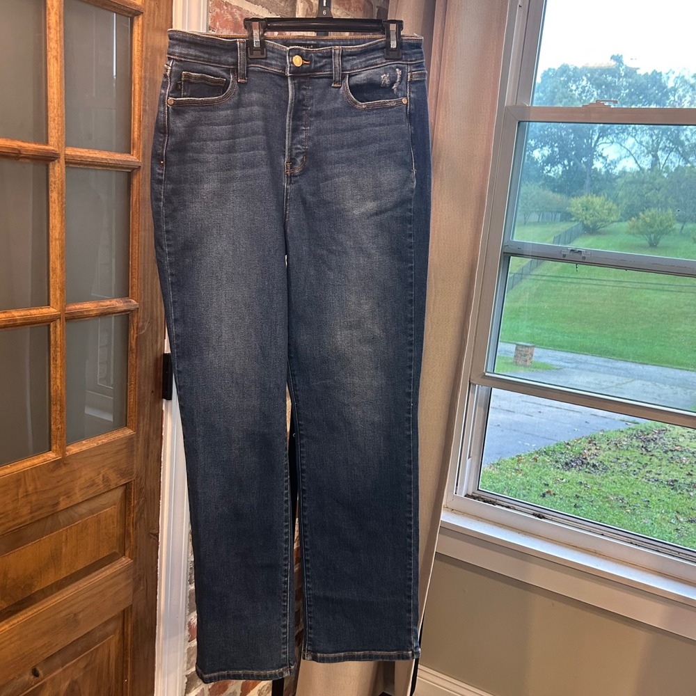 Judy Blue Dad Jean Women High Rise Button Fly Straight Leg 90s Retro 13/31